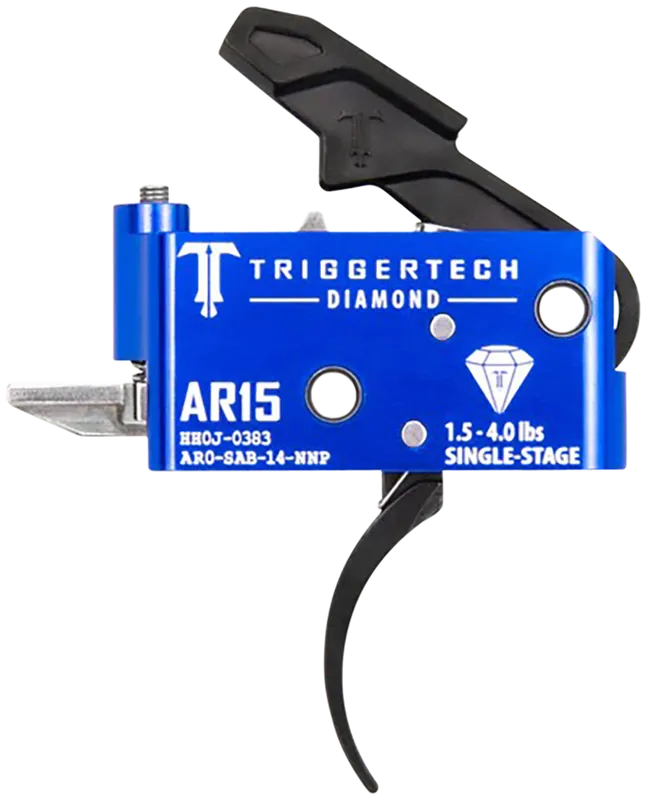 TriggerTech Diamond Pro Curved AR-15 Single-Stage Drop-In Trigger, 1.5-4.0 lb Adjustable AR0SAB14NNP