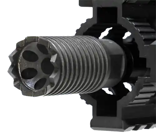 Troy Ind Claymore Muzzle Brake, 5/8x24 Thread, 2.25in OAL, Matte Black Steel SBRACLM06BT00