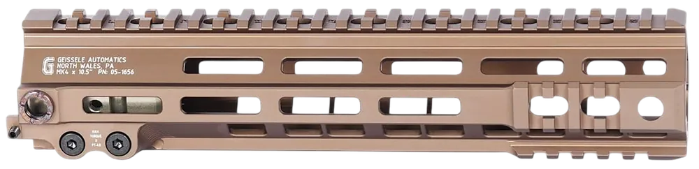 Geissele Automatics Super Modular Rail MK4 M-LOK 10.5in Desert Dirt Color Handguard 051656S