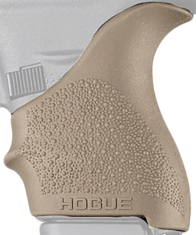 Hogue HandAll Beavertail Grip Sleeve, Textured Rubber Flat Dark Earth for Glock 42/43 18203