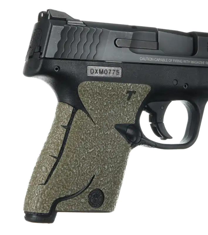 Talon Adhesive Rear Wrap Grip for S&W M&P Shield 9mm/.40, Textured Moss Rubber 705M