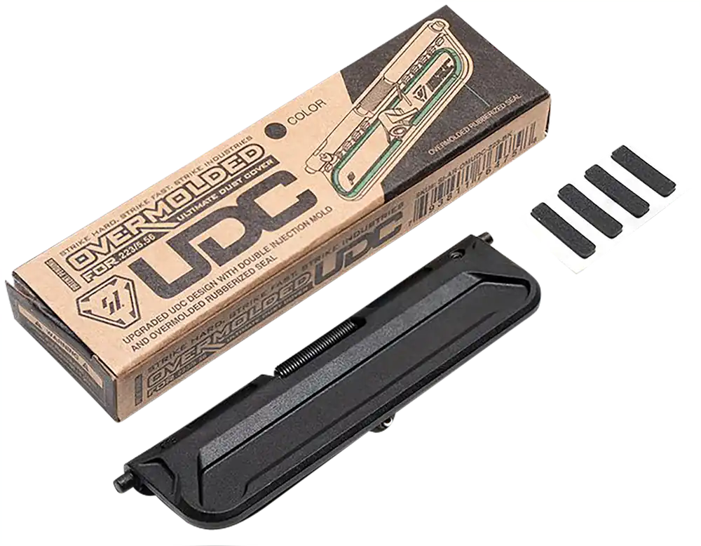 Strike AR Overmolded Ultimate Dust Cover for AR-15 .223/5.56, Black Polymer AROMUDC223BK