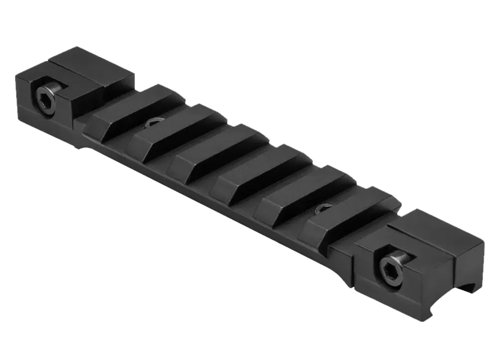 NcSTAR 3/8 Dovetail to Picatinny Rail Adapter, Low-Profile Black Anodized Aluminum MAD38PS