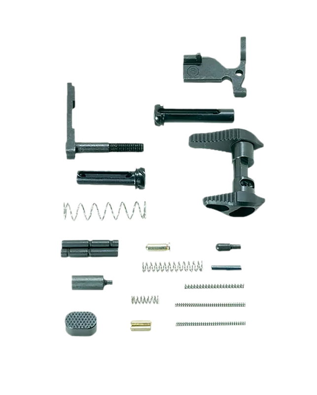 TIMBER CREEK OUTDOOR INC AR Lower Parts Kit, Ambidextrous Safety Selector, Black Aluminum ARLPKBL