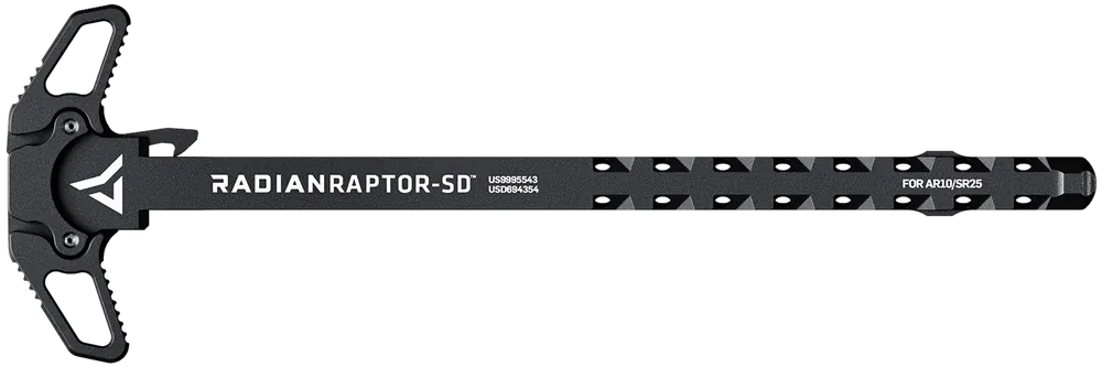 Radian Weapons Raptor-SD Ambidextrous Charging Handle for AR-10/SR-25, Gas Ported, Black R0012
