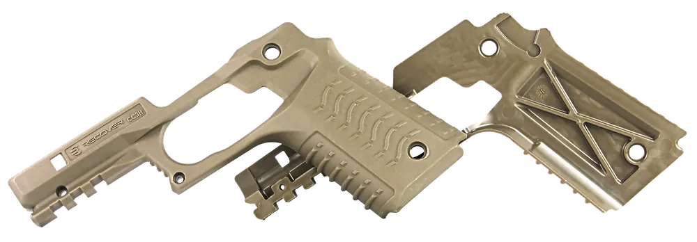 Recover Innovations Inc 1911 Grip & Rail System w/ Picatinny Rail, Tan Polymer, CC3H02