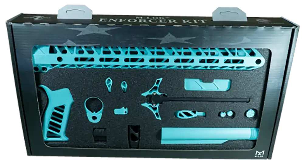 Timber Creek Outdoors Enforcer Complete AR-15 Build Kit w/ 15in M-LOK Handguard, Robin‘s Egg Blue TCOEKRE