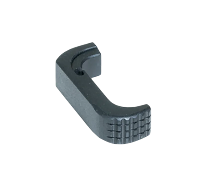 Timber Creek Outdoors Extended Magazine Release for Glock 17/19 Gen4/Gen5, Black Aluminum GLEMRBL