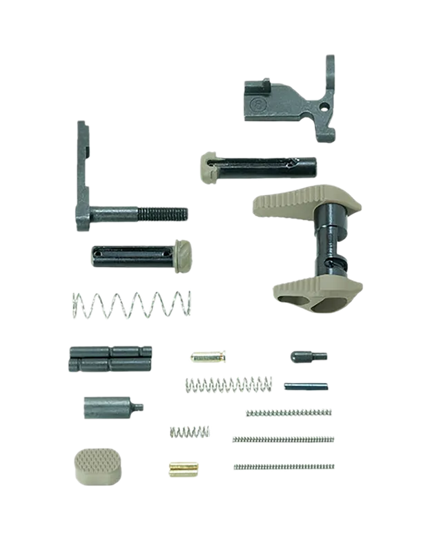 Timber Creek Outdoors AR Lower Parts Kit, Ambidextrous Safety, Flat Dark Earth Aluminum ARLPKFDE