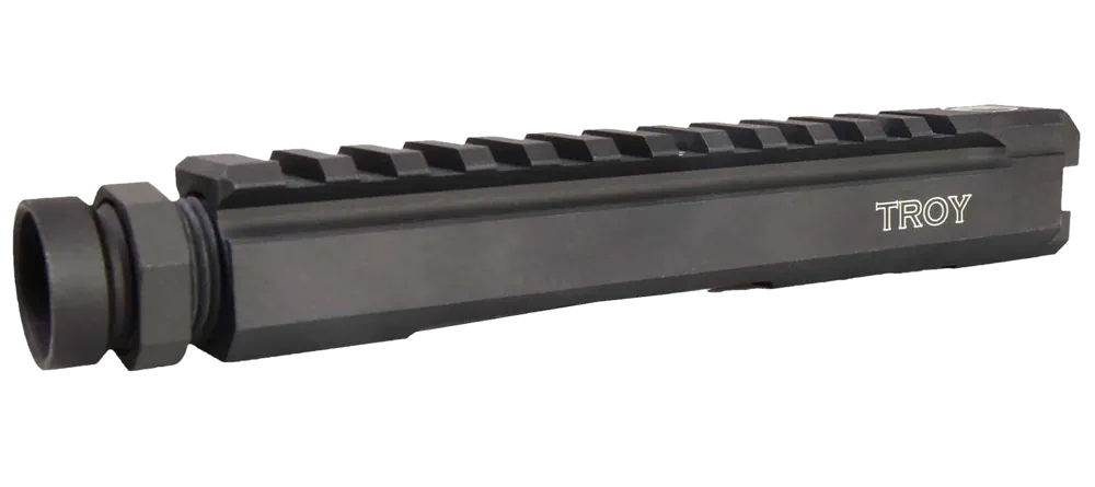 Troy Ind AK-47 Top Railed Gas Tube w/ 5in Picatinny Rail, Black Hardcoat Anodized SRAIAK1T0BT00