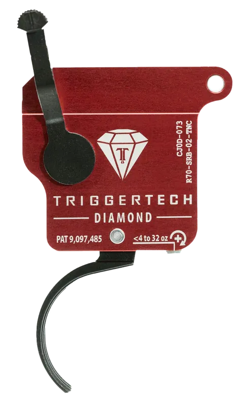 TriggerTech Diamond Single-Stage Curved Trigger for Remington 700 Clone Actions, Right Hand R70SRB02TNC