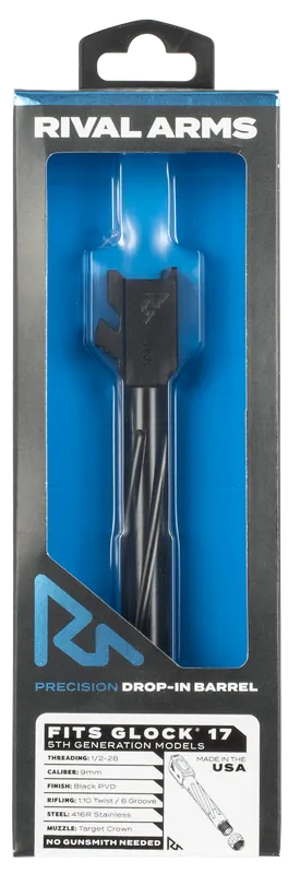 Rival Arms Precision V1 Match Grade Threaded Barrel for Glock 17 Generation 5 9mm RA20G104A