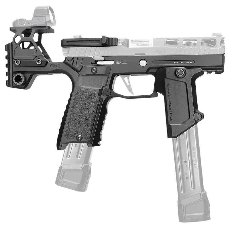 Strike Modular Stock Alpha MKII Aluminum Chassis for Sig Sauer P320, Black SMCAP320SV2BLK