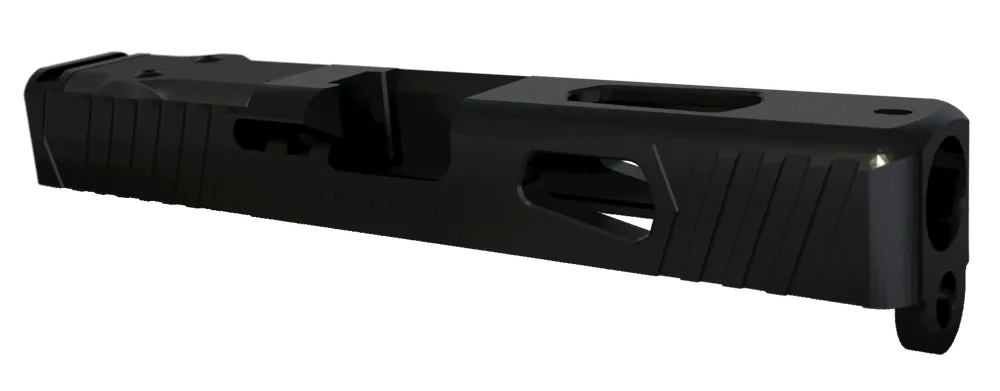 Rival Arms Precision Slide A1 for Glock 19 Gen 3, Docter Optic Cut, Black Quench-Polish-Quench RA10G205A