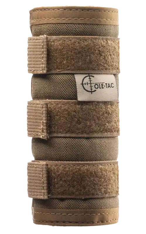 Cole-TAC HTP Suppressor Cover 7.5-Inch Coyote Brown Heat-Resistant Mirage Reduction HTP202