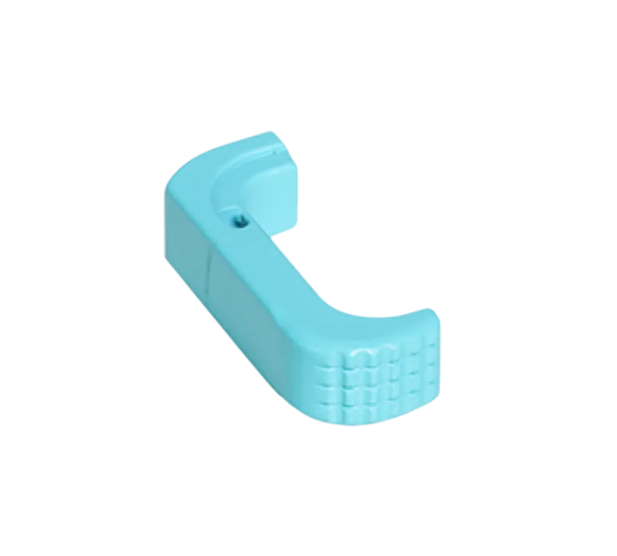 Timber Creek Outdoors Glock 43X Extended Magazine Release, Anodized Robin‘s Egg Blue Aluminum GL43XEMRRE
