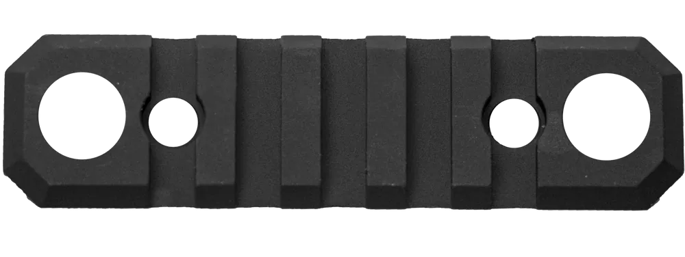 GrovTec KeyMod 5-Slot Picatinny Rail Section w/ Push-Button Base, Type III Black, GTSW231