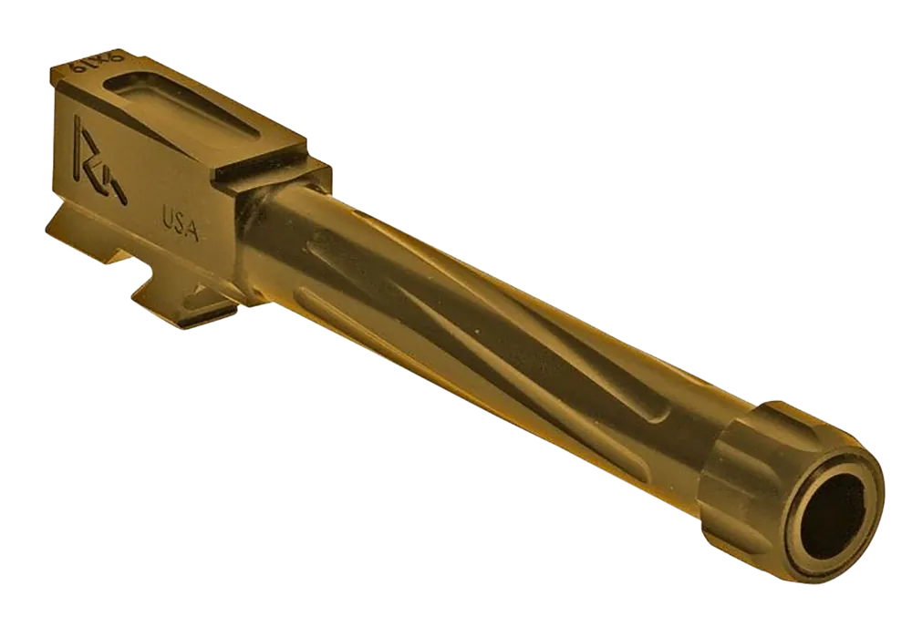 Rival Arms Precision V1 Match Grade Drop-In Barrel for Glock 48 9mm 4.17in Gold PVD RA20G802E