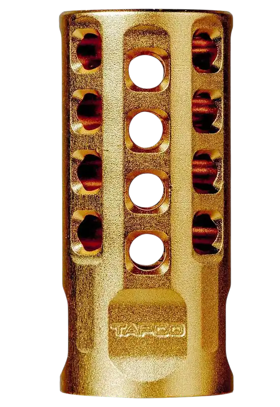 Tapco 10/22 Muzzle Brake, Gold Anodized Aluminum, 1/2x28 Thread, .920 Bull Barrel TAP22032