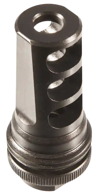 SilencerCo ASR 3-Port Muzzle Brake for .338 Cal 5/8-24 Threads, Black Steel AC857