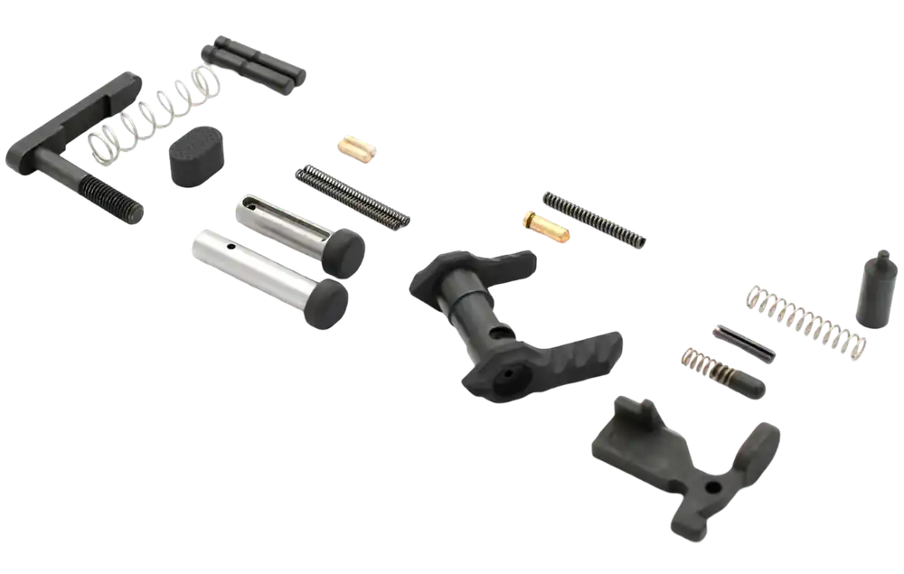 TIMBER CREEK OUTDOOR INC Greyman AR Platform Lower Parts Kit, 20-Piece Black, GLPKBL