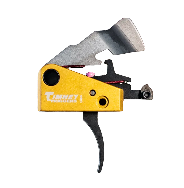 Timney Triggers Featherweight Single-Stage Curved Drop-In Trigger for FN SCAR 17, Black/Gold 691S