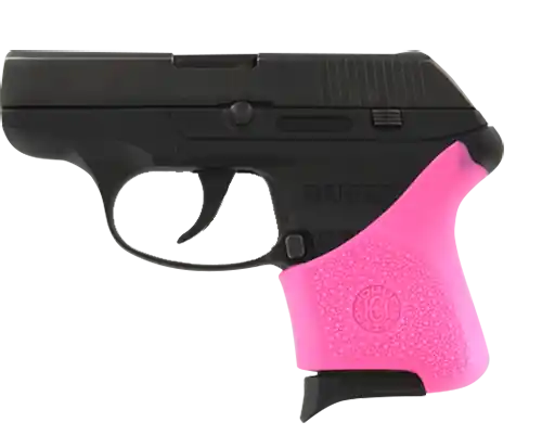 Hogue HandAll Hybrid Rubber Grip Sleeve for Ruger LCP, Cobblestone Texture, Pink 18107