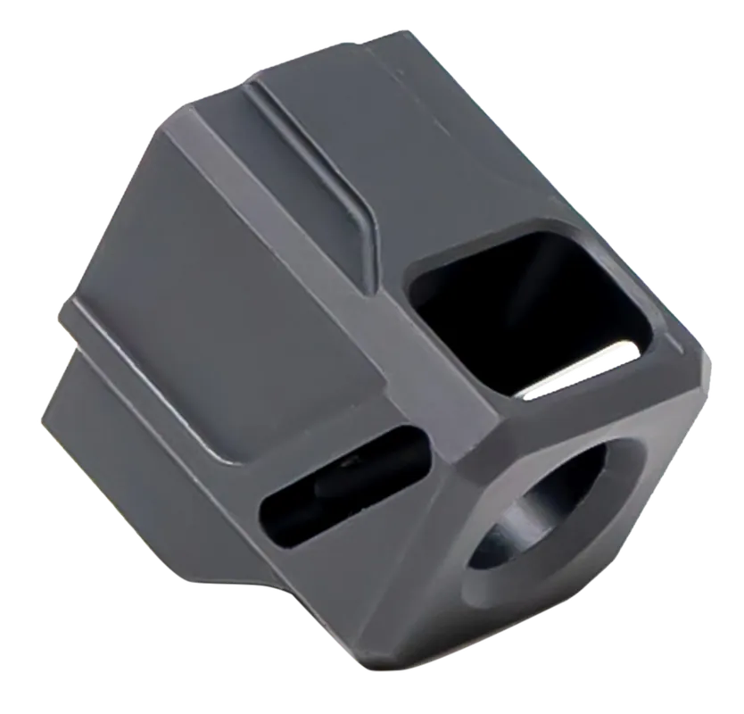 Faxon Firearms EXOS-523 9mm Pistol Compensator for Glock 43, 1/2x28, Black Anodized FFPACOMPSSG01