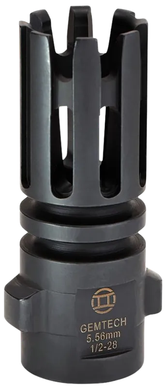 Gemtech Quickmount Flash Hider, 1/2-28 Threads, 2.4 in OAL, 5.56 NATO Steel, 12145