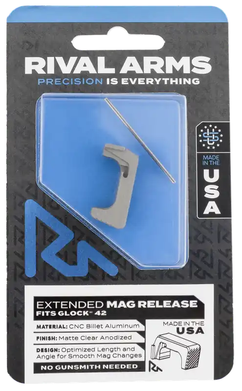 Rival Arms Extended Magazine Release for SIG Sauer P320, Dark Gray Anodized Aluminum RA72S001D