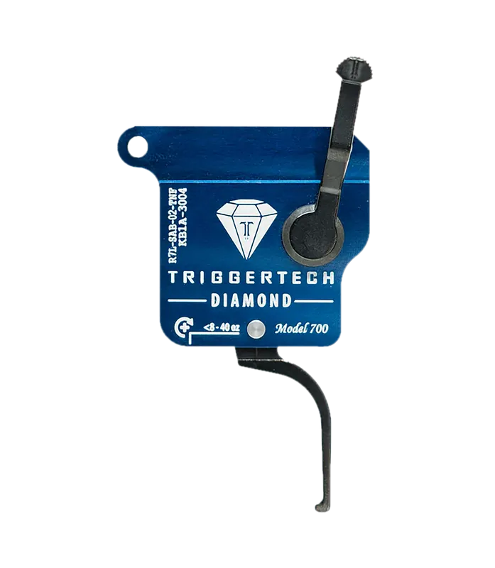 TriggerTech Diamond Single-Stage Trigger for Remington 700 Left-Hand Flat Straight Shoe R7LSAB02TNF