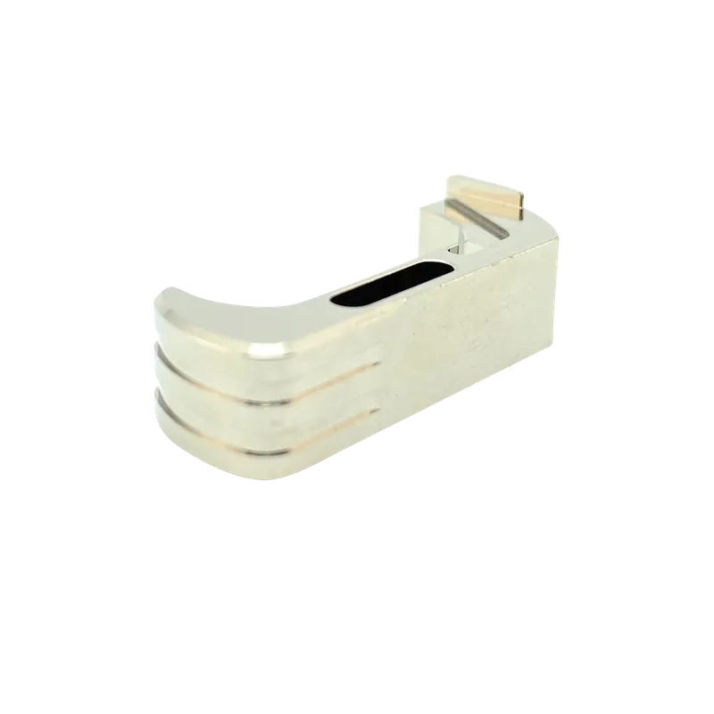 Cross Armory Extended Magazine Catch for Glock Gen 4-5, 7075-T6 Silver Anodized Aluminum CRG5MCSV