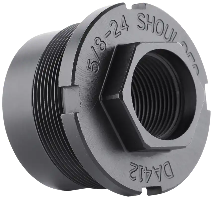 Dead Air P-Series Fixed Suppressor Mount, 5/8-24 Direct Thread, Black Finish DA412
