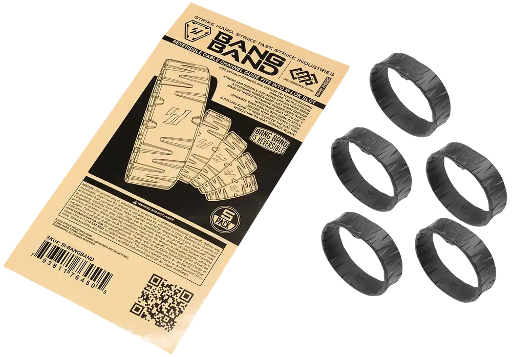 Strike Industries Bang Band Cable Management Bands for M-LOK, NBR Rubber Black 5-Pack BANGBAND