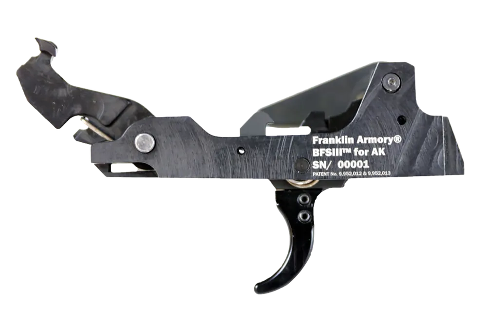Franklin Armory BFSIII Binary Firing System Trigger for 9mm AK Platforms, Curved Black 0350002BLK