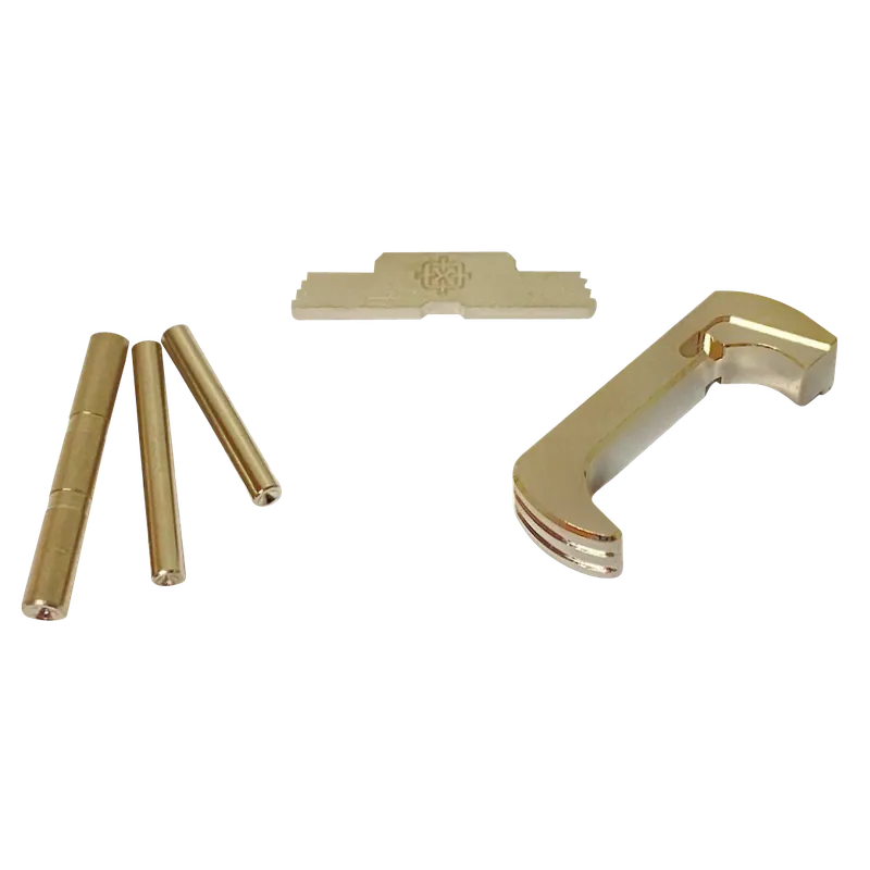 Cross Armory Glock Gen5 3-Piece Extended Controls Upgrade Kit, Silver Anodized Steel/Aluminum CRG5OKSV
