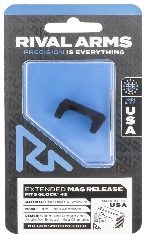 Rival Arms Extended Magazine Release for Sig Sauer P320, Hard Black Anodized Aluminum RA72S001A