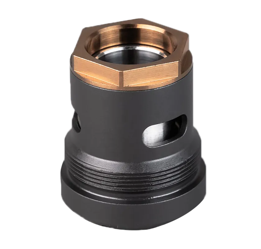 SilencerCo 3-Lug Mount for .45 ACP Fixed-Barrel Suppressor Hosts, Black Steel AC2448