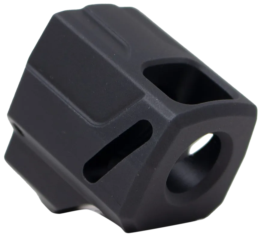Faxon Firearms EXOS-525 P365/P365 XL Pistol Compensator, 1/2x28, Black Finish FFPACOMPSSS01