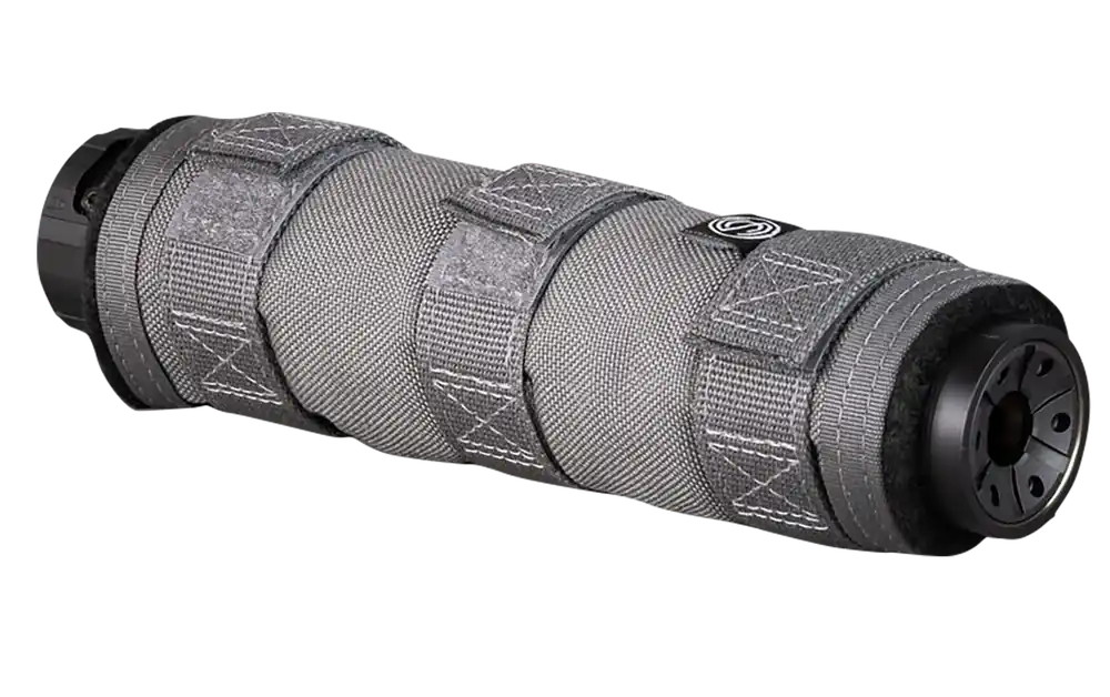 SilencerCo High Temperature Suppressor Cover 6in Gray Nylon Heat Shield Rated 1600°F AC1981