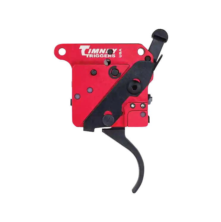 Timney Triggers Remington 700 Right-Hand 2-Stage Curved Trigger, Black/Red Finish 533