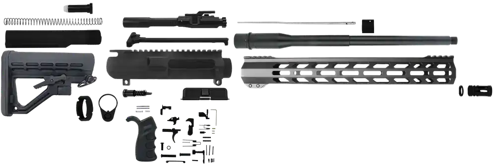 TacFire .308 Winchester AR-Platform Rifle Kit, 16in Barrel, Black Finish SSRK308LPK16N