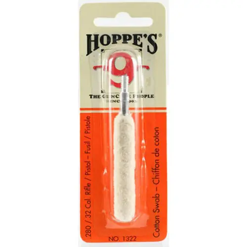 Hoppe‘s Cotton Cleaning Swab for .28–.32 Caliber Bores, Soft & Washable, HOP1322