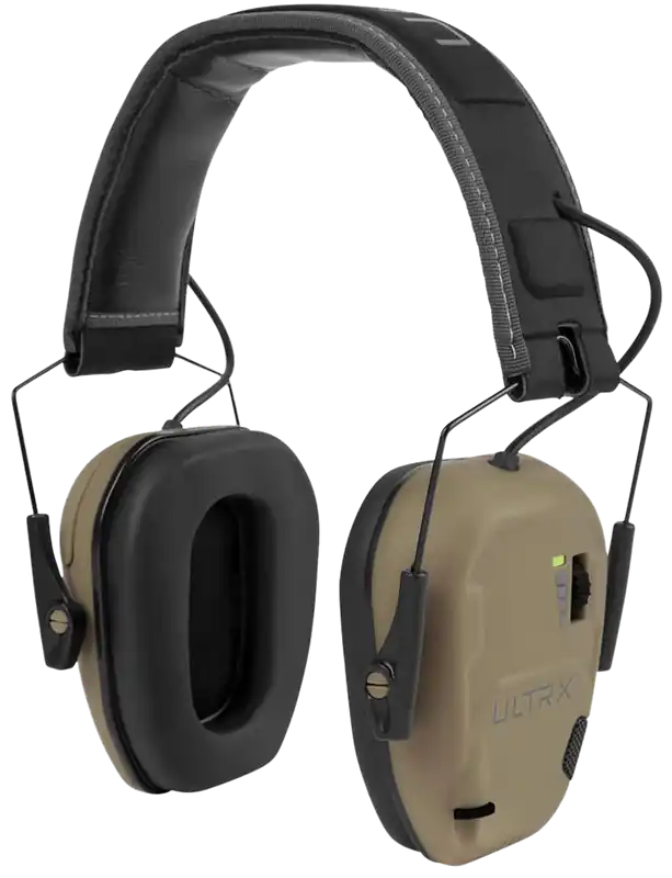 Allen ULTRX Bionic Electronic Earmuff 22 dB NRR, Dual Microphones, Aux Input, FDE 4145