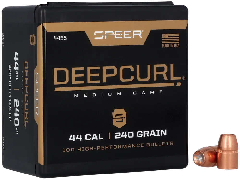 Speer DeepCurl .44 Caliber (.429) 240gr Hollow Point Handgun Hunting Bullets 4455