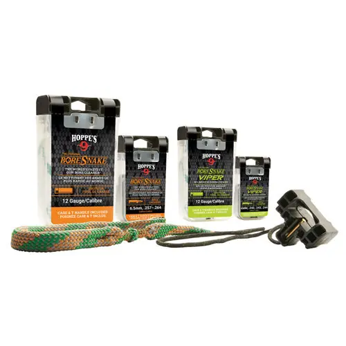 Hoppe‘s BoreSnake Viper Den Rifle Bore Cleaner Rope w/ Case & T-Handle, 7mm/.270/.280/.284 HOP24014VD