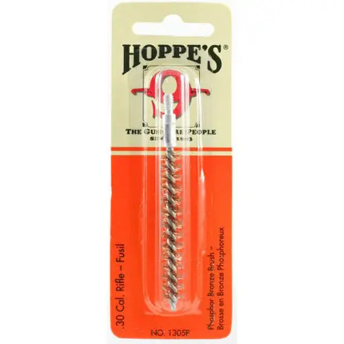 Hoppe‘s Phosphor Bronze Bore Brush for .30 Cal Rifle Cleaning, Stout Bristles HOP1305P