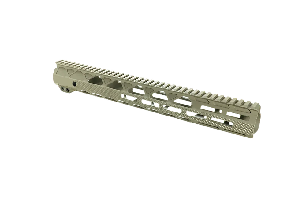 Timber Creek Outdoors Greyman 15 in M-LOK AR-15 Handguard, Billet Aluminum w/ Barrel Nut G15HGF