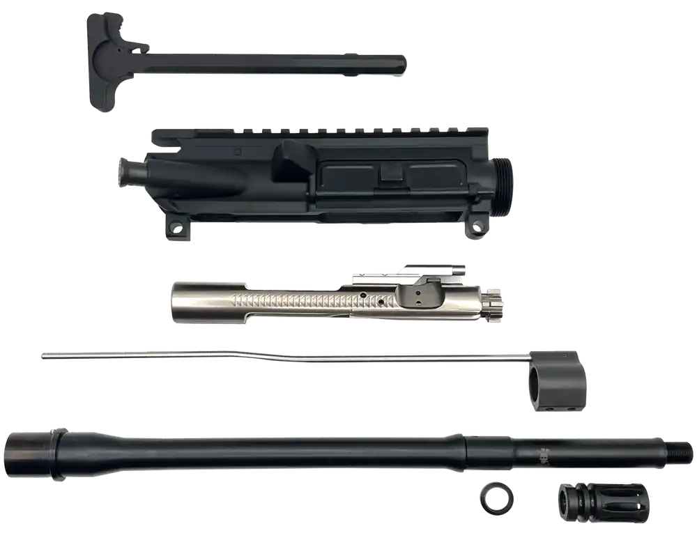 LBE Unlimited AR-15 Ready Build Upper Kit, 14.5in Cold Hammer Forged Barrel, AR145RBK