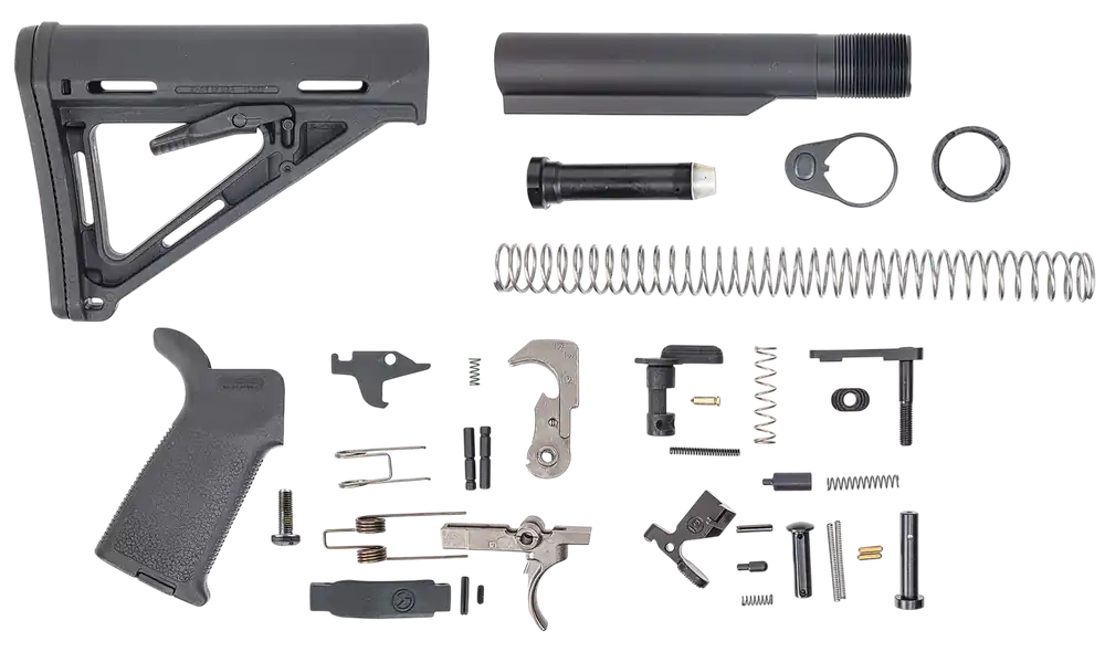 DPMS Panther Arms AR-15 Lower Build Kit w/ Magpul MOE Stock & Grip, Panther Polished Trigger DP51655109854
